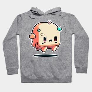 Cute happy kawaii 8-bit 16-bit pixel character Hoodie